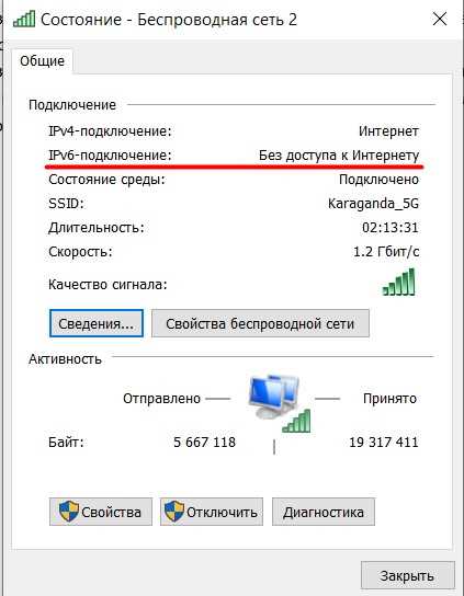 Проверка работоспособности IPv6