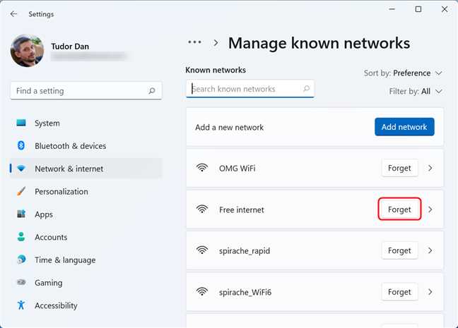 Как удалить Wi-Fi сеть на Windows 11 для повышения безопасности