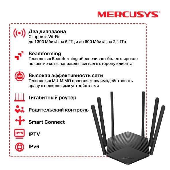 Обзор Mercusys MR50G – роутер стандарта AC1900 с гигабитными портами и широким покрытием Wi-Fi сети