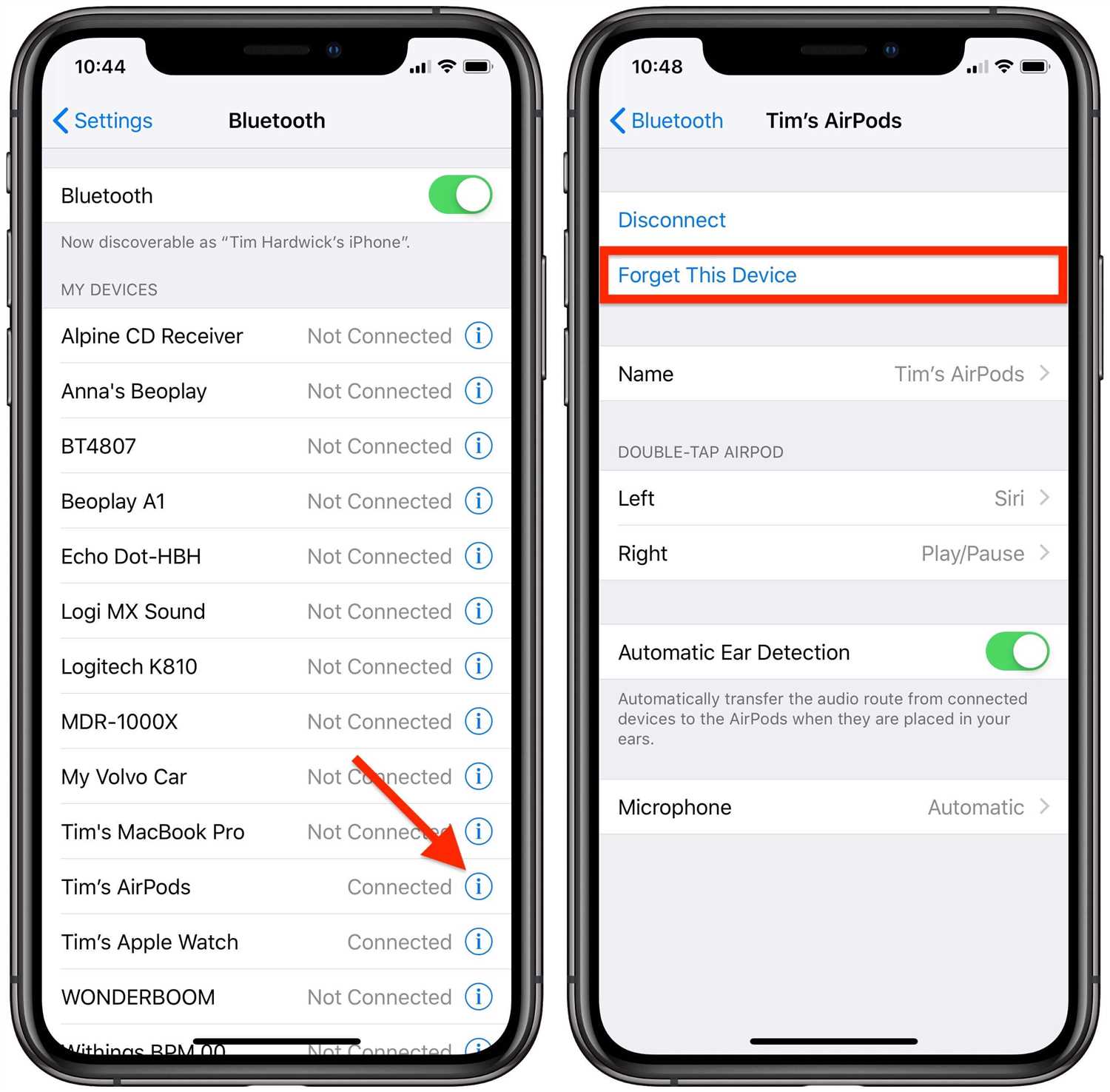 2. Добавьте AirPods в список Bluetooth устройств