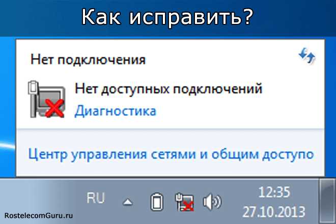Проверка наличия неисправностей в сетевом оборудовании